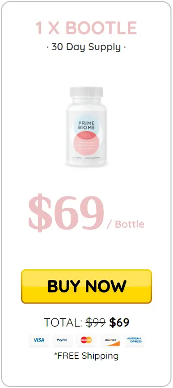PrimeBiome One bottle Pricing